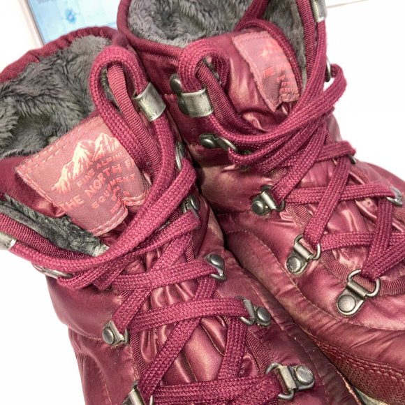 THE NORTH FACE  Primaloft Puffer Boots Women's Sz 5 Purple Grape - Picture 7 of 12